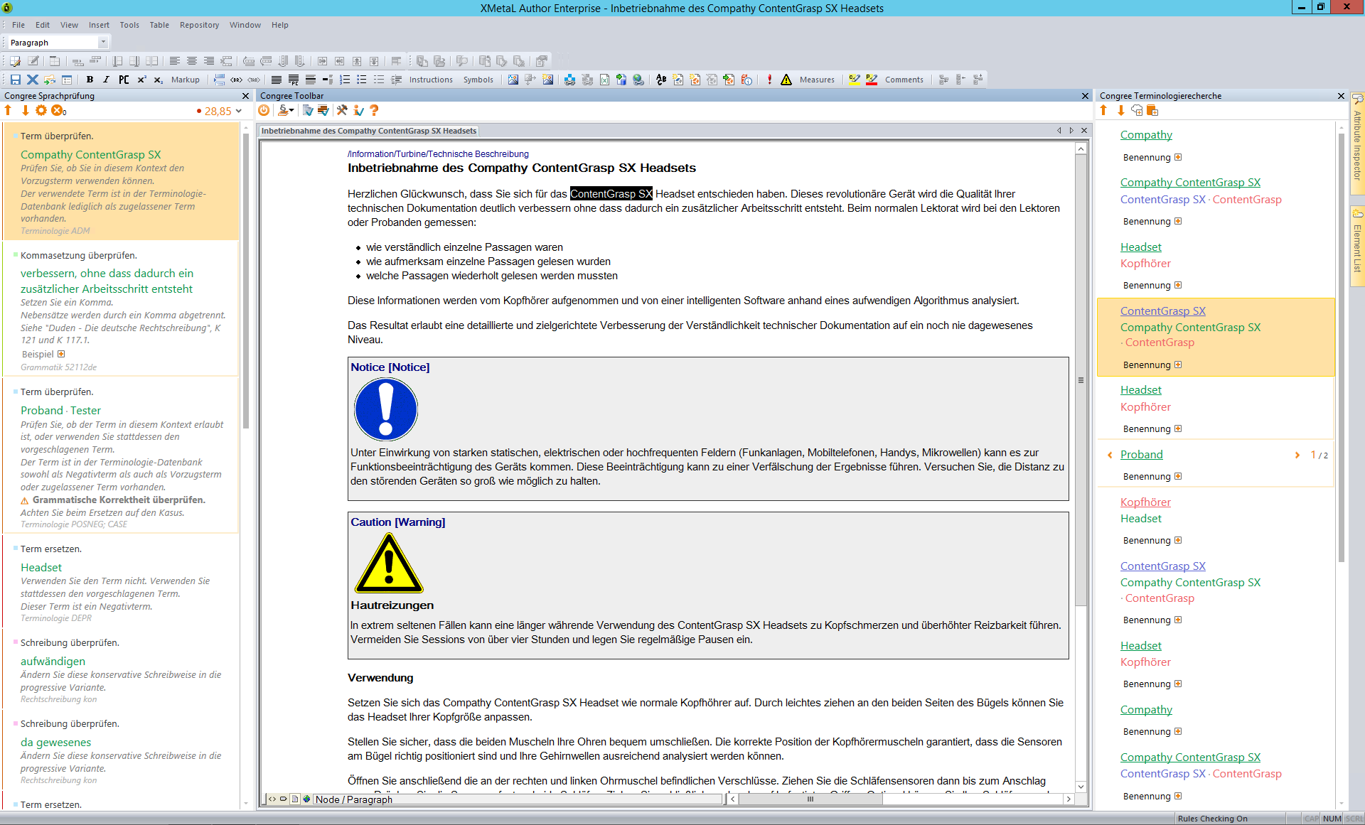 Congree Connect – Language Check and Terminology Research