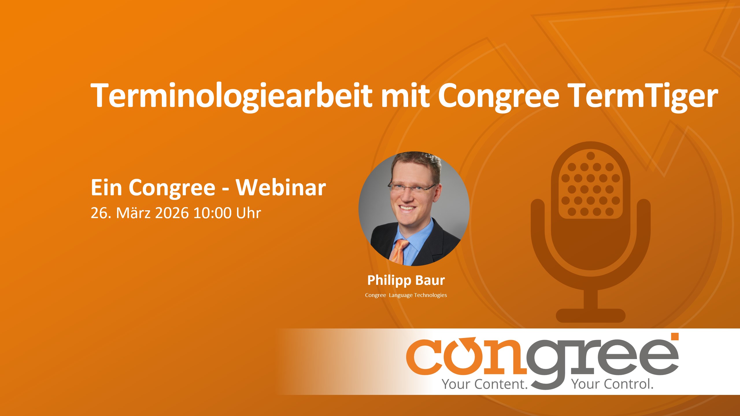 Terminologiearbeit mit Congree TermTiger
