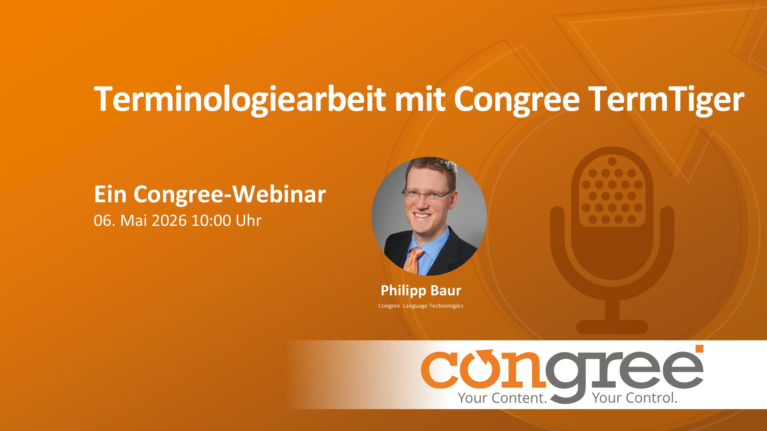 Terminologiearbeit mit Congree TermTiger