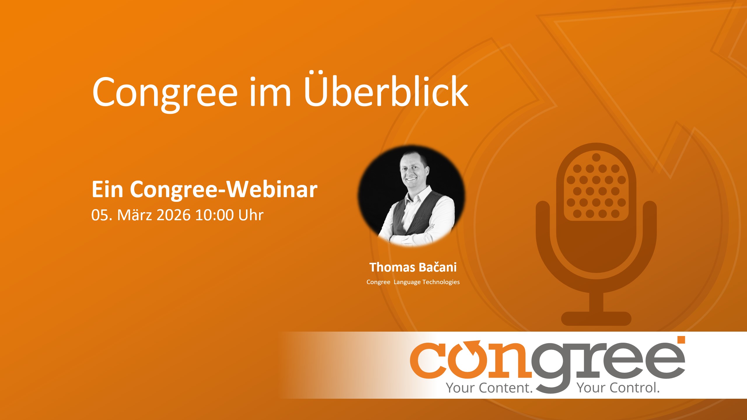 Congree im Überblick