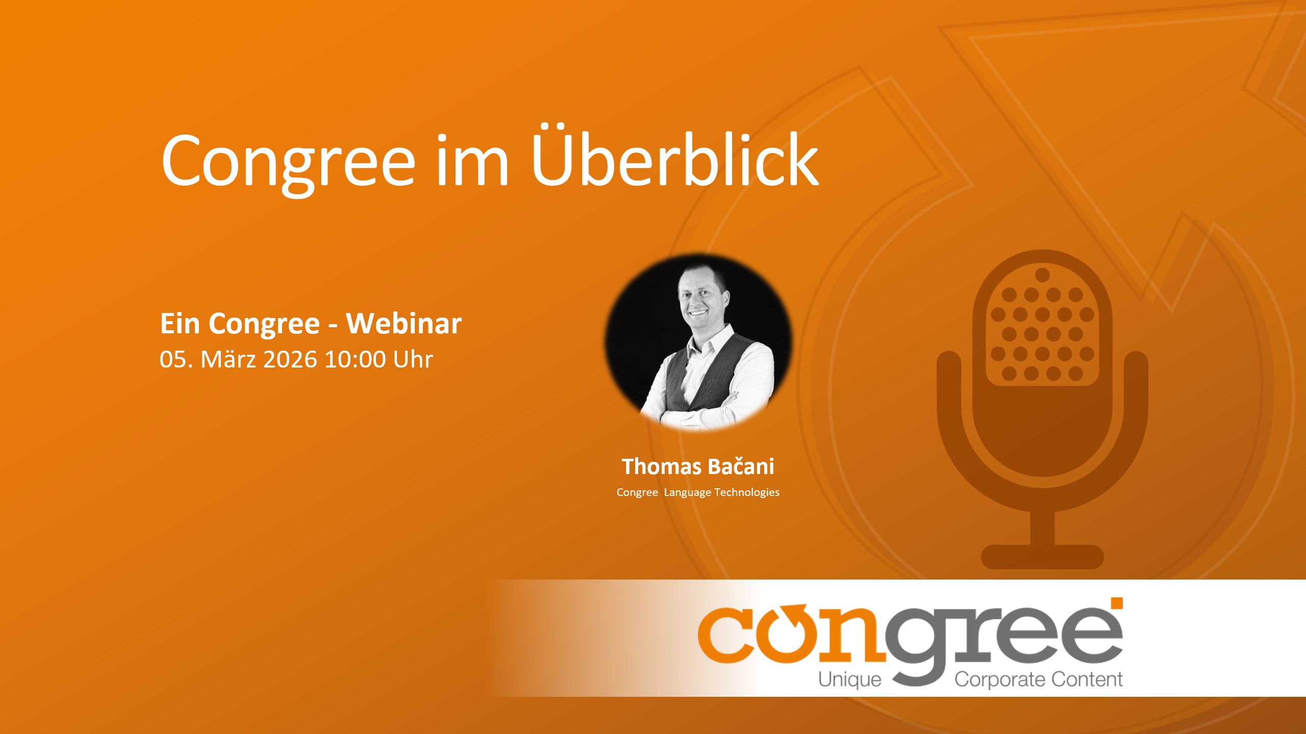 Congree im Überblick