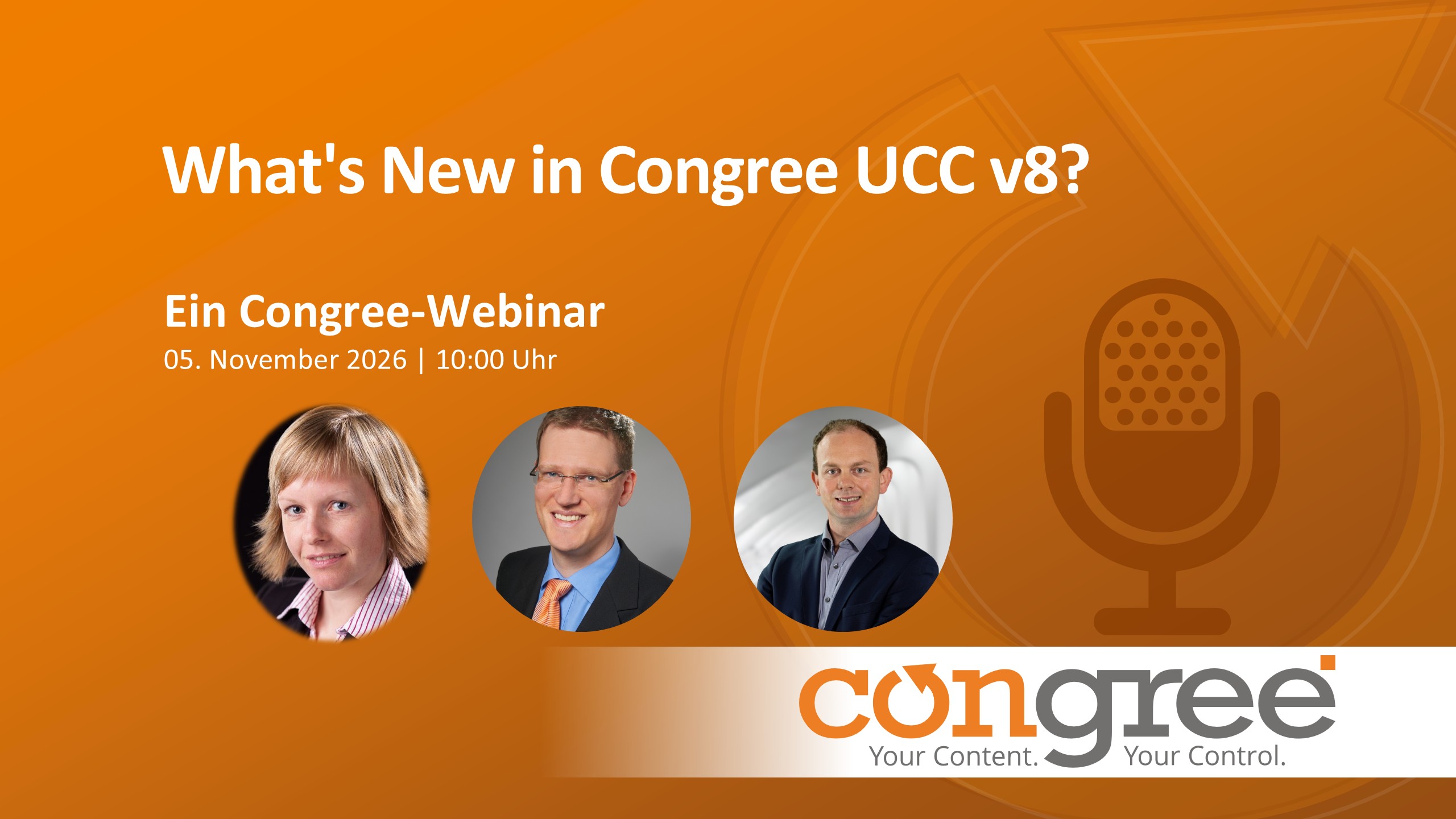 What’s New in Congree UCC v8 What’s New in Congree UCC v8