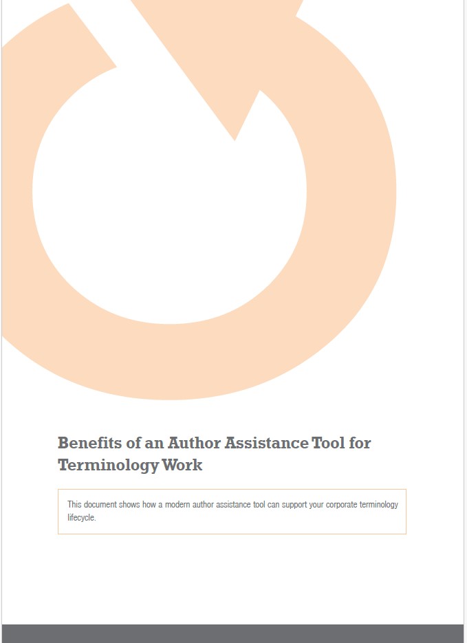 Benefits of an Author Assistance Tool for Terminology Work